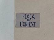 Strassenschild Placa de L'Orient